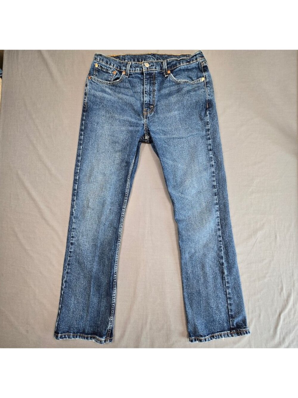 Levis 527 Mens Slim Bootcut Jeans W33 L32 Blue Denim Mid-Rise Original Riveted